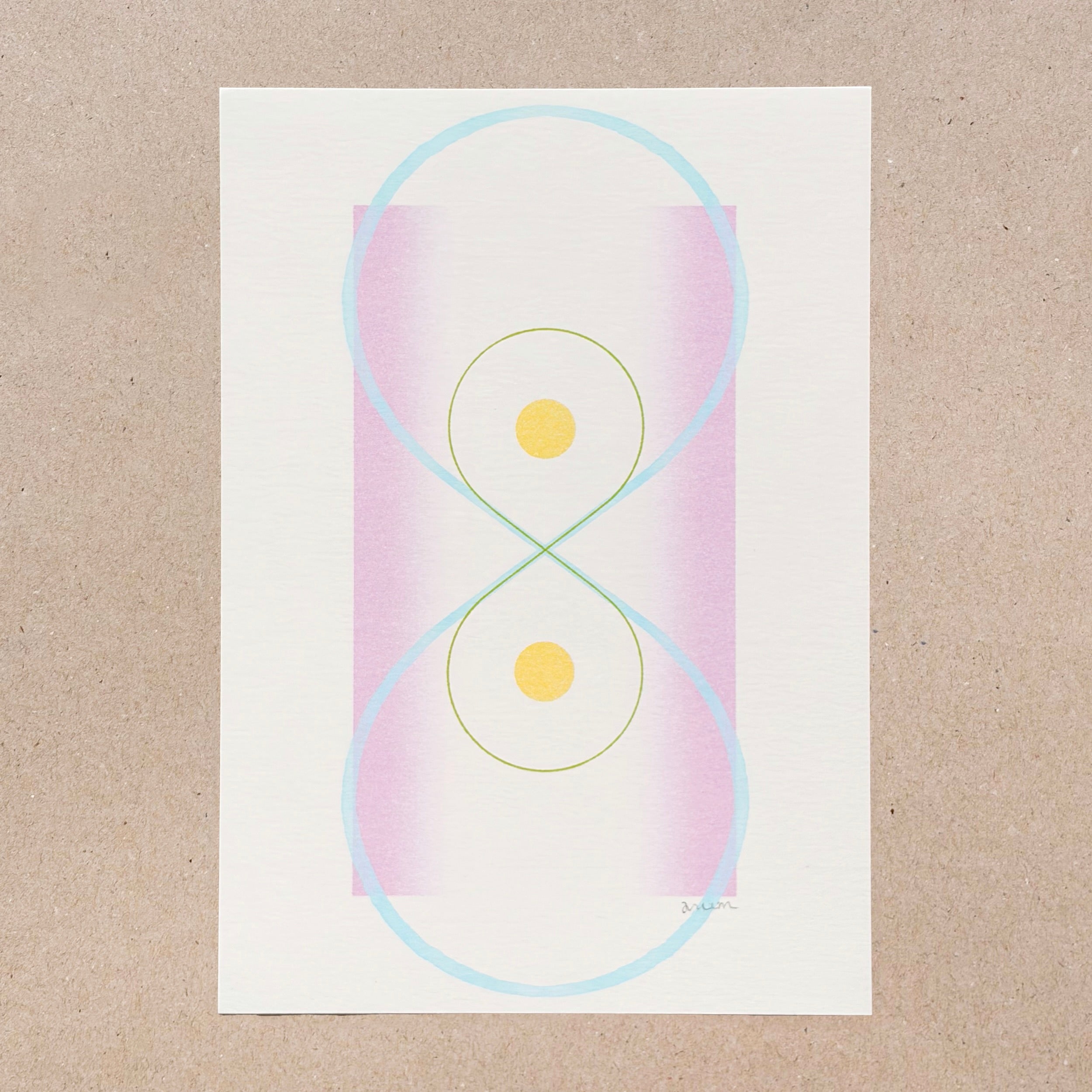 Two of Pentacles Tarot Art Giclée Print
